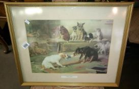 A framed & glazed picture 'The Christmas Cracker'