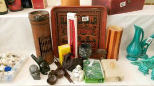 A quantity of miscellaneous including marbles & tray etc.