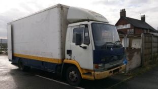 A 1997 Leyland DAF 7.5 tonne furniture lorry, Diesel, mileage 226,491 believed to be genuine
