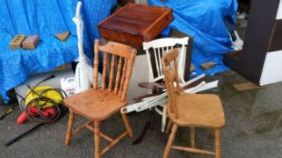 A quantity of miscellaneous including kitchen chairs etc.