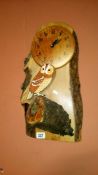 An owl wall clock