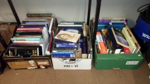 3 boxes of books on military, ancient history & antiques