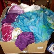 A quantity of scarves