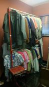 2 rails of clothes including some good quality