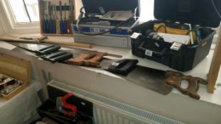 A quantity of saws etc.