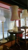 A quantity of lamps & shades