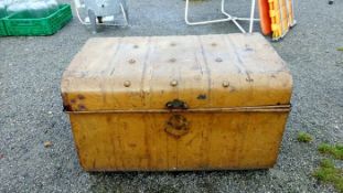 An old tin trunk