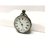 A ladies silver pocket watch HM London,