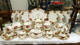 Approximately 50 pieces of Royal Albert Old Country Roses tea and dinner ware