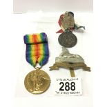 A WW1 medal for 42410 Pte G Kemp, Durh.L.I, a Reford Lord High Steward Col.