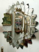 A decorative wall mirror