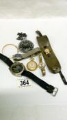 A quantity of old wrist and pocket watches including Smith's, Savoy,