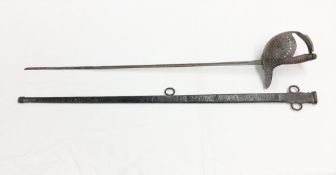 An early sword with original steel and wood hilt