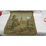 An unframed tapestry of a street scene entitled Gent