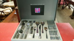 A WMF Cromagan 44 piece cutlery set in case
