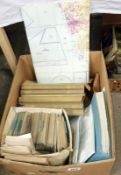 A box of aviation ephemera including aircraft recognition cards,