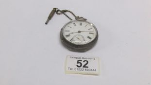 A silver pocket watch