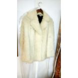 A faux fur coat