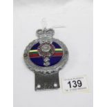A Gibraltar Royal Marines car badge