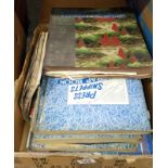 A box of aeronautical scrap books