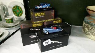 3 Jaguar and 3 British touring car championship model cars by Atlas Editions