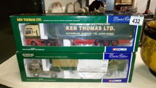 2 boxed Corgi CC13106 and CC13403 H E Payne & Ren Thomas commercial vehicles