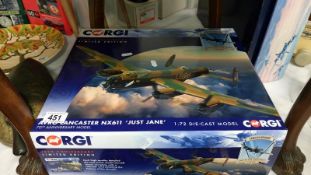 A limited edition model aeroplane of Avro Lancaster bomber 'Just Jane' (Lincolnshire Aviation
