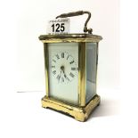 A brass carriage clock