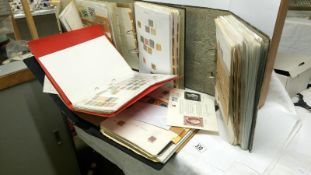 5 folders of European and world stamps