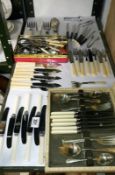 A large mixed lot of assorted cutlery