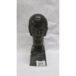 A super bronze bust on marble base signed Zimmerman,