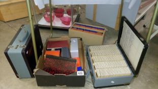 A quantity of photographic slides