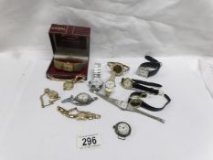 A mixed lot of ladies and gents wrist watches including Seiko, Rotary, Edwardian silver etc,