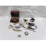 A mixed lot of ladies and gents wrist watches including Seiko, Rotary, Edwardian silver etc,