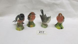 4 Beswick birds,