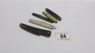 5 vintage pen knives