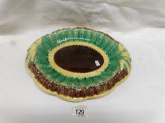 A large oval 19th century majolica dish