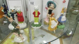 6 Wade character figurines including Rupert Bear, Alice, Betty Boop,