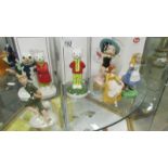 6 Wade character figurines including Rupert Bear, Alice, Betty Boop,