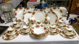 Approximately 45 pieces of Royal Albert Old Country Roses tea and dinner ware