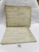 2 Indentures dated 1794 and 1836