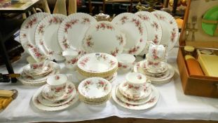 Approximatley 45 pieces of Royal Albert Lavender rose tea and dinner ware