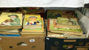 2 boxes of children's books including The Boys Own Annual, Chatterbox,