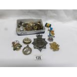 A mixed lot of military badges,