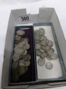 A quantity of pre 1947 silver threepenny bits (3.