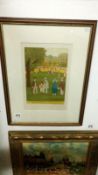 A pencil signed lithograph of racecourse winners enclosure by Vincent Haddelsey (1034-2010)