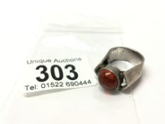A late 19th / early 20th century silver ring marked WK 800