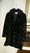 A faux fur coat