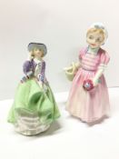 2 Royal Doulton figures being 'Tinkerbell' and small 'Top 'O The Hill'
