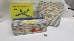 3 Dinky toy boxes only for 956 Turntable fire escape,